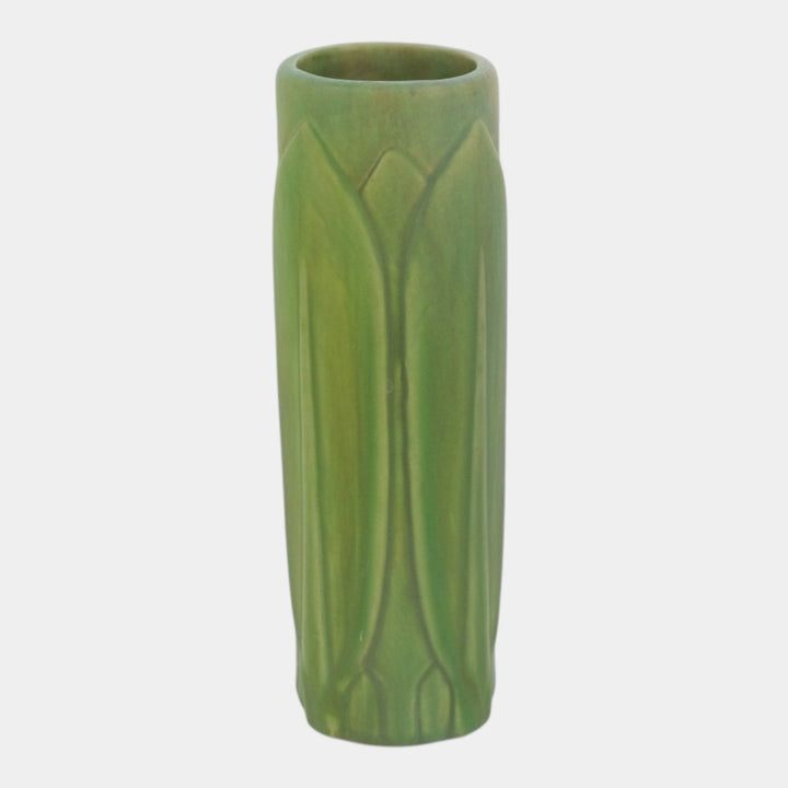 Roseville Early Velmoss Green 1916 Vintage Arts & Crafts Pottery Vase 132-8