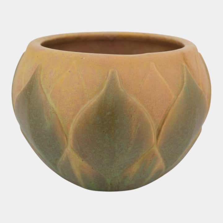 Roseville Early Velmoss 1916 Brown Vintage Pottery Jardiniere Planter 578-8