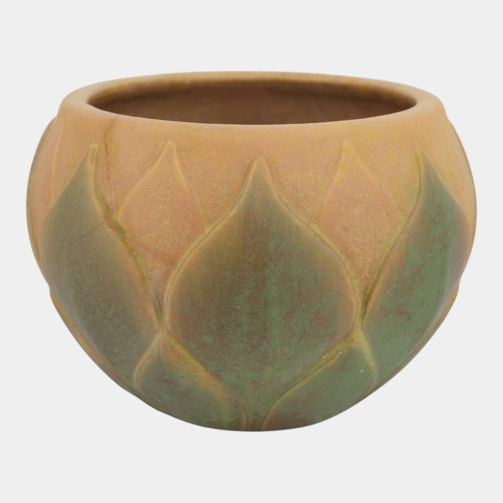 Roseville Early Velmoss 1916 Brown Vintage Pottery Jardiniere Planter 578-8