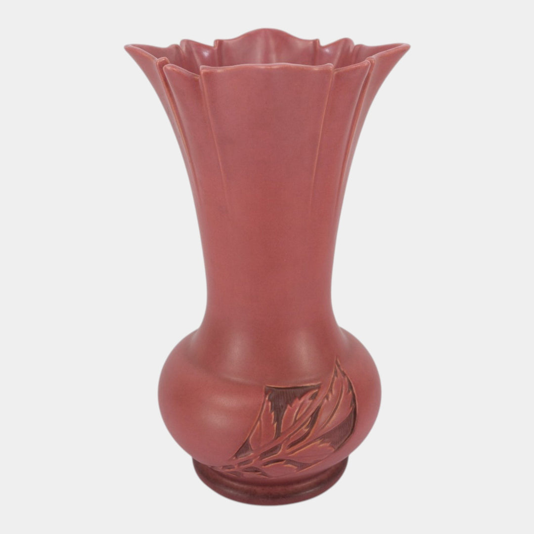 Roseville Silhouette Red 1950 Vintage Art Deco Pottery Ceramic Vase 789-14