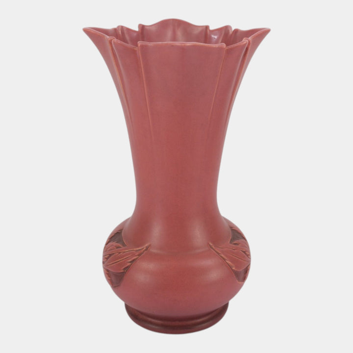 Roseville Silhouette Red 1950 Vintage Art Deco Pottery Ceramic Vase 789-14