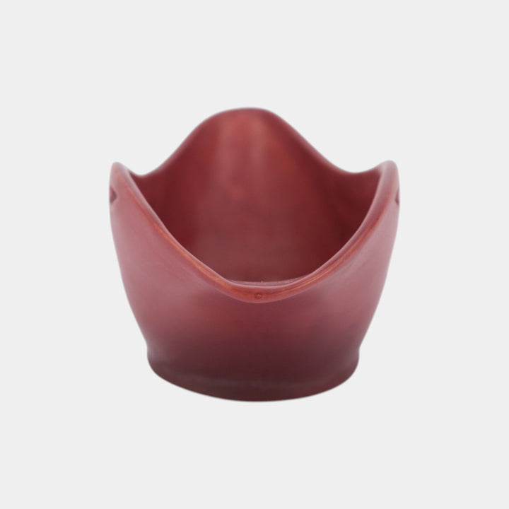 Roseville Silhouette Red 1950 Mid Century Modern Pottery Ceramic Bowl 728-10