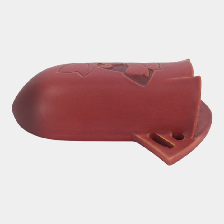 Roseville Silhouette Red 1950 Mid Century Modern Pottery Wall Pocket 766-8