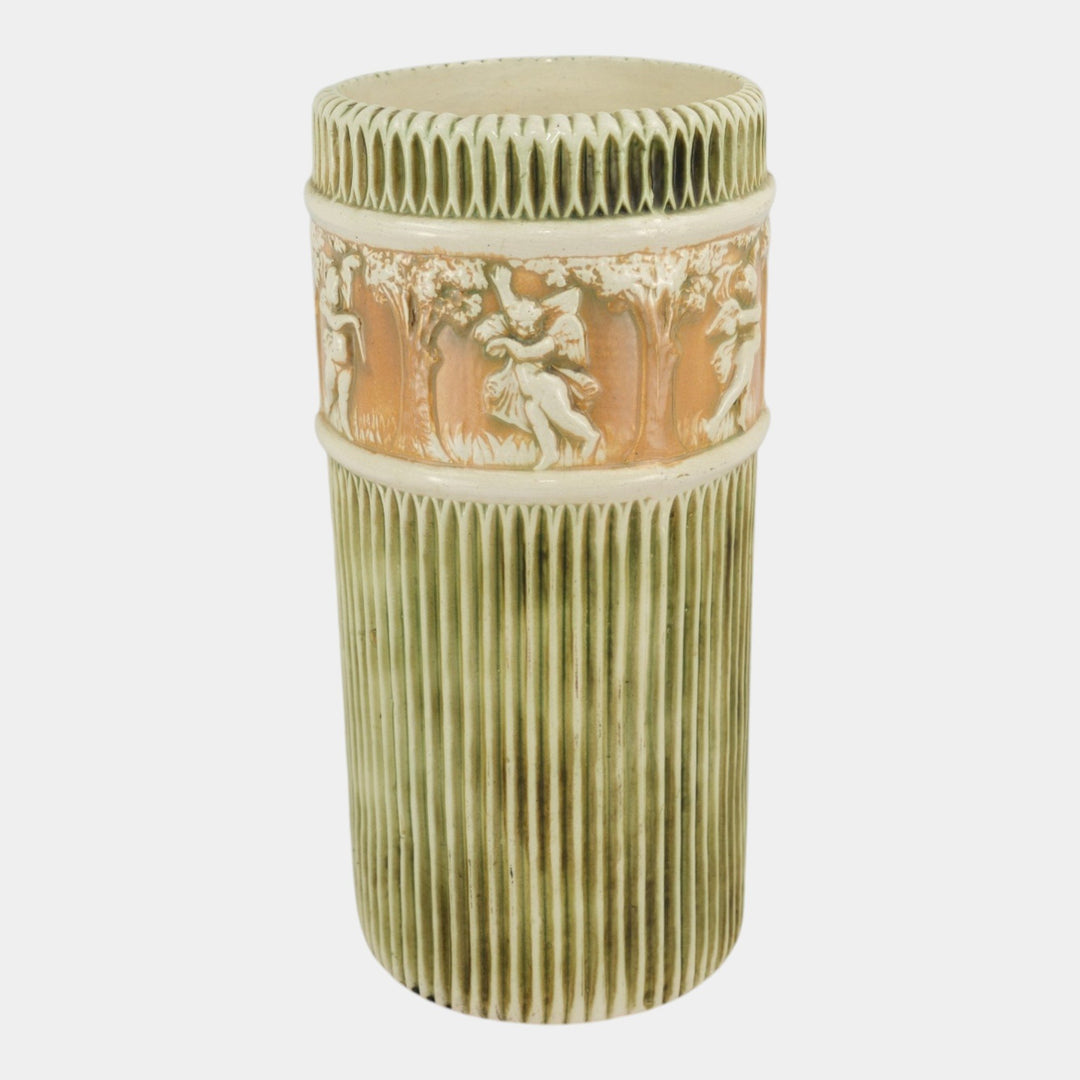 Roseville Donatello 1916 Vintage Art Pottery Ceramic Umbrella Stand