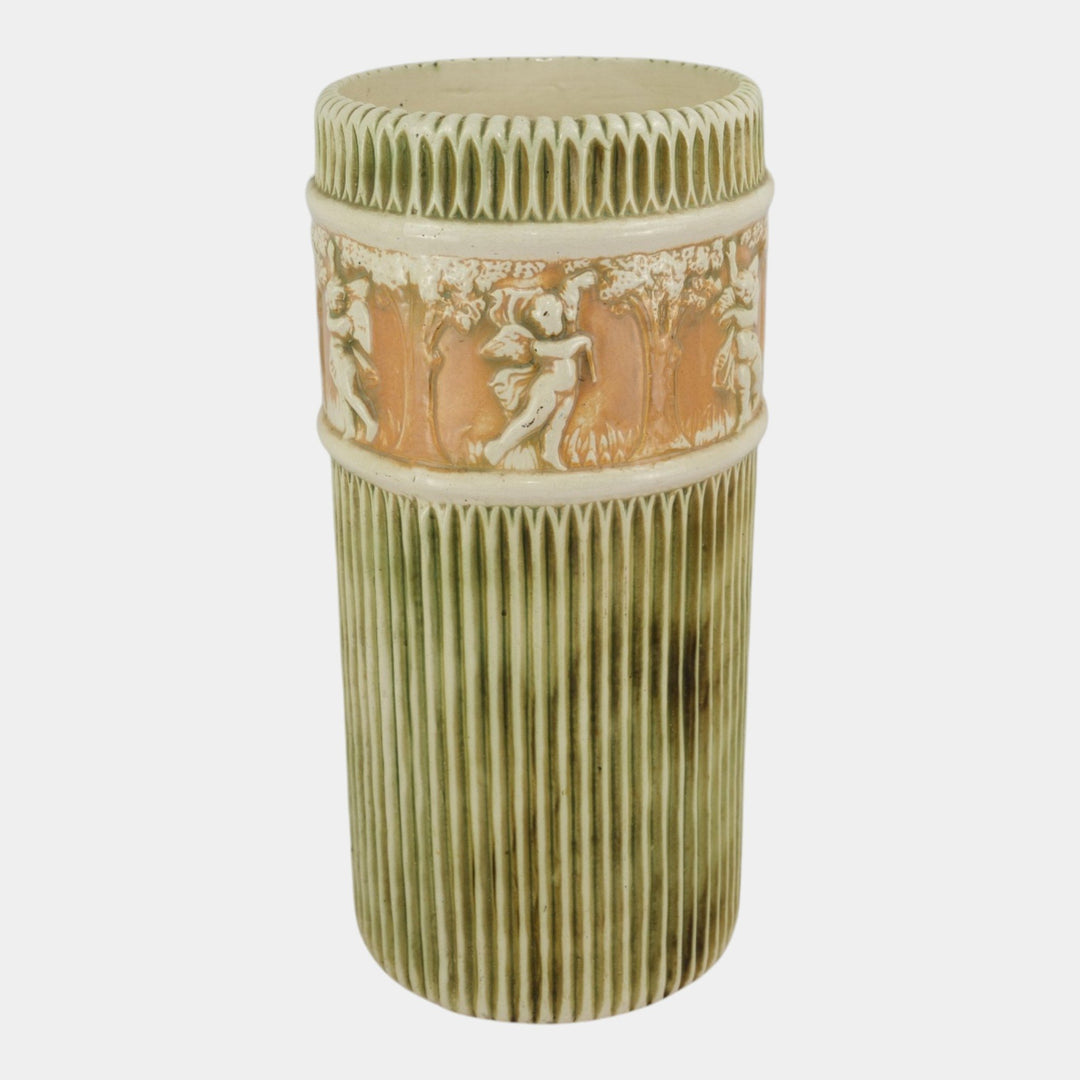 Roseville Donatello 1916 Vintage Art Pottery Ceramic Umbrella Stand
