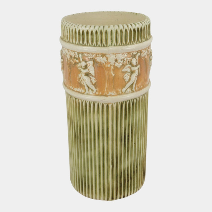 Roseville Donatello 1916 Vintage Art Pottery Ceramic Umbrella Stand