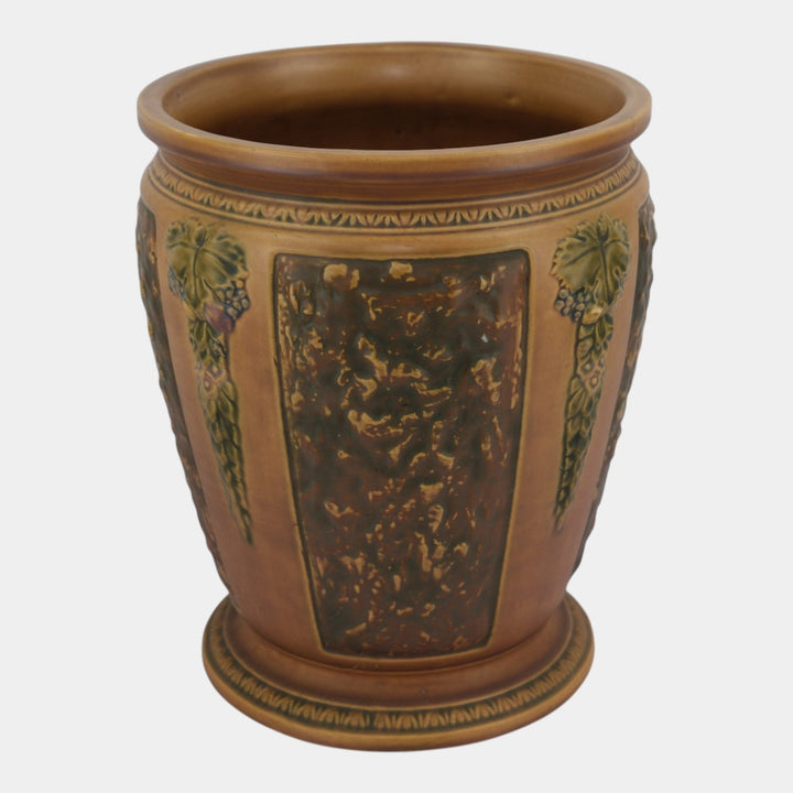 Roseville Florentine I Brown 1924 Art Pottery Ceramic Sand Jar 764-14