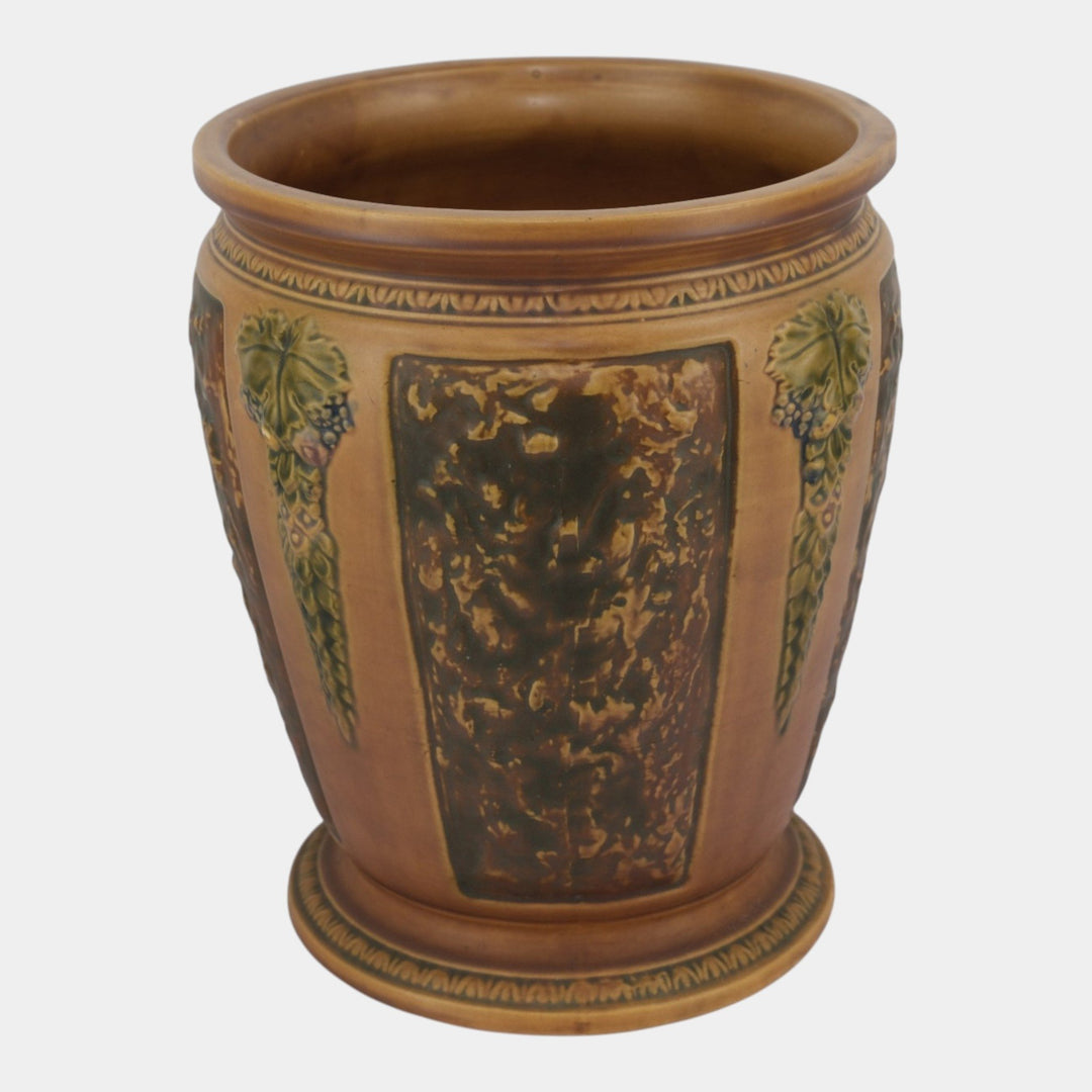 Roseville Florentine I Brown 1924 Art Pottery Ceramic Sand Jar 764-14
