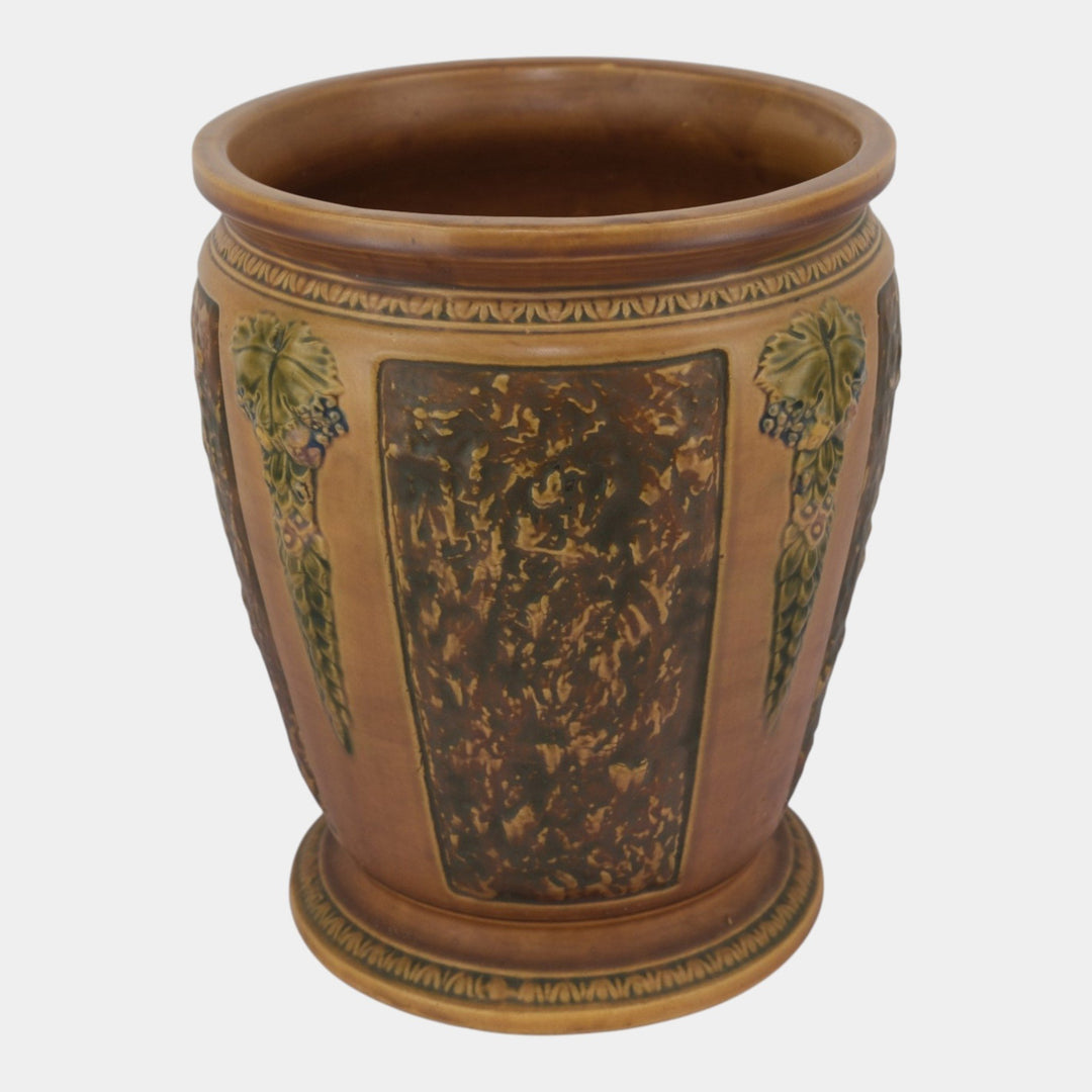 Roseville Florentine I Brown 1924 Art Pottery Ceramic Sand Jar 764-14