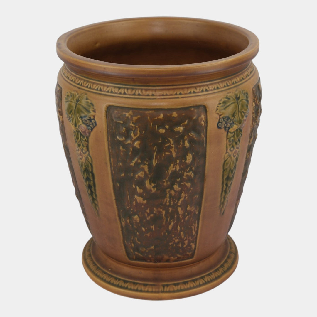 Roseville Florentine I Brown 1924 Art Pottery Ceramic Sand Jar 764-14