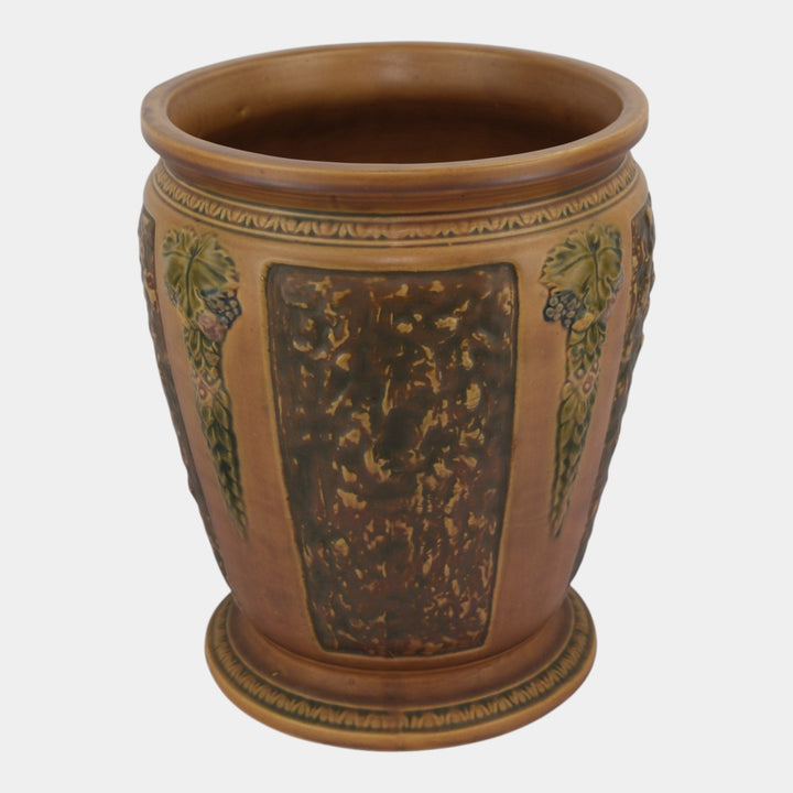 Roseville Florentine I Brown 1924 Art Pottery Ceramic Sand Jar 764-14