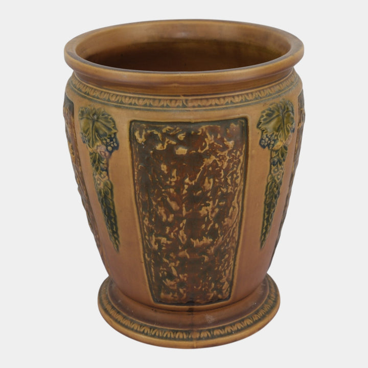 Roseville Florentine I Brown 1924 Art Pottery Ceramic Sand Jar 764-14