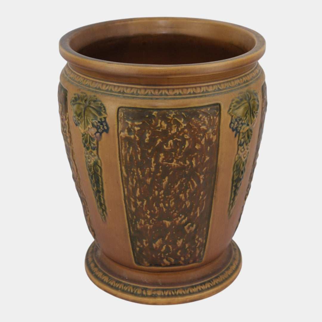Roseville Florentine I Brown 1924 Art Pottery Ceramic Sand Jar 764-14