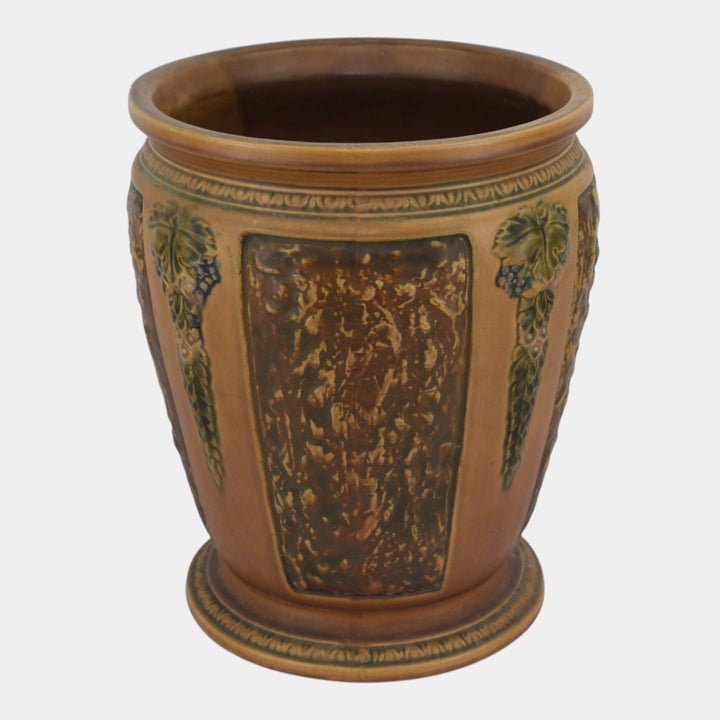 Roseville Florentine I Brown 1924 Art Pottery Ceramic Sand Jar 764-14