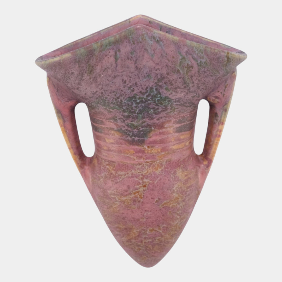 Roseville Carnelian II Red 1926 Arts And Crafts Pottery Wall Pocket 1253-8