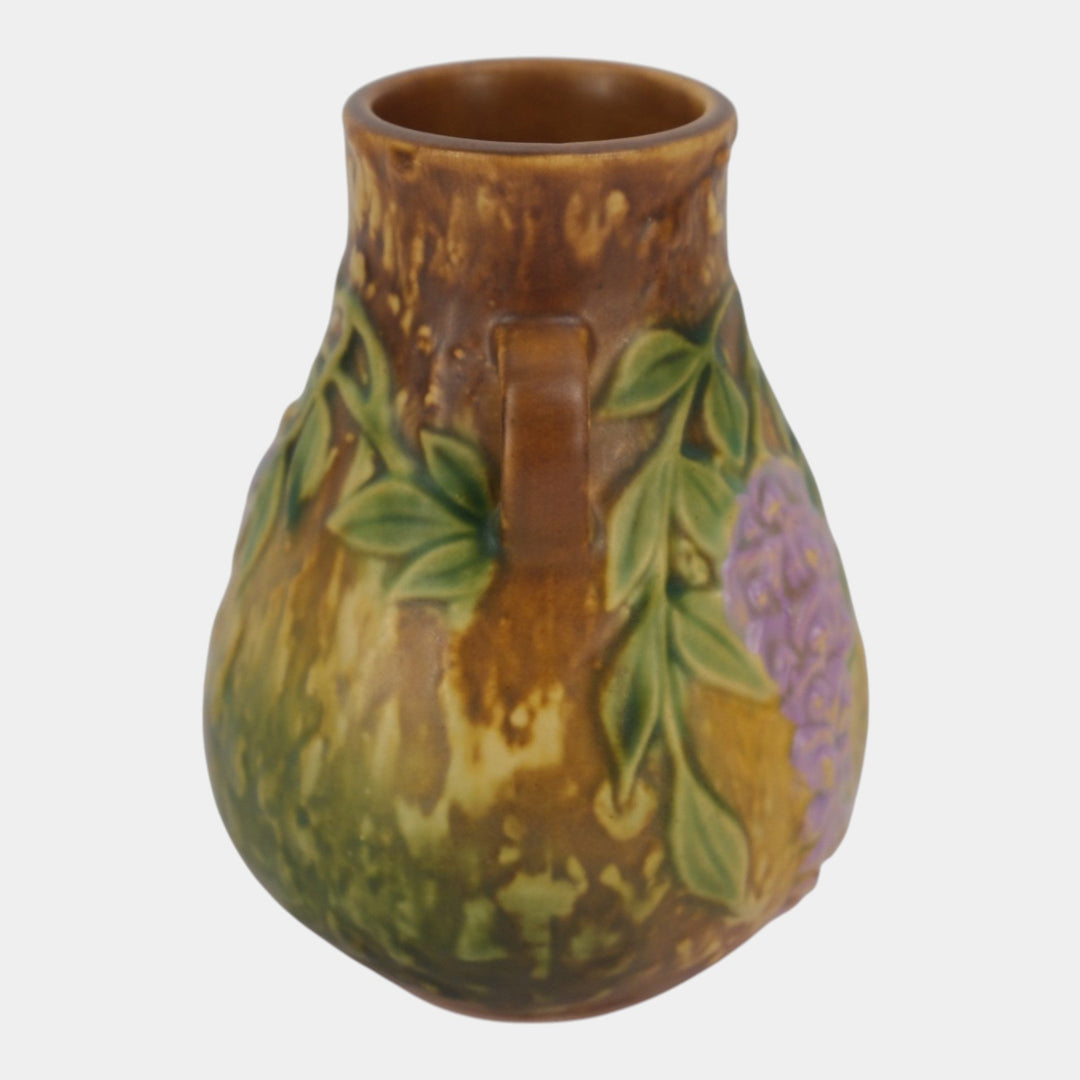 Roseville Wisteria Tan 1933 Vintage Arts And Crafts Pottery Ceramic Vase 631-6