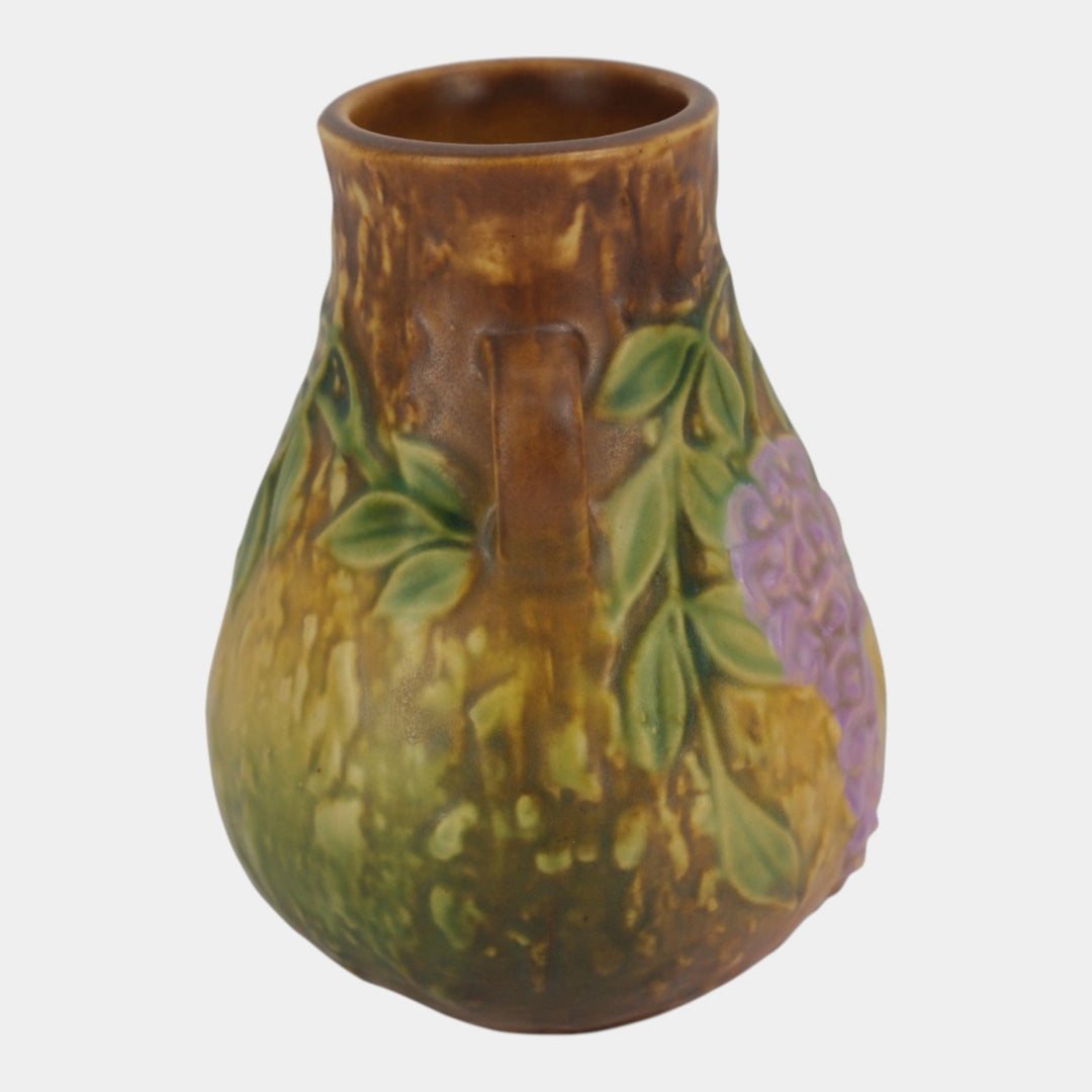 Roseville Wisteria Tan 1933 Vintage Arts And Crafts Pottery Ceramic Vase 631-6