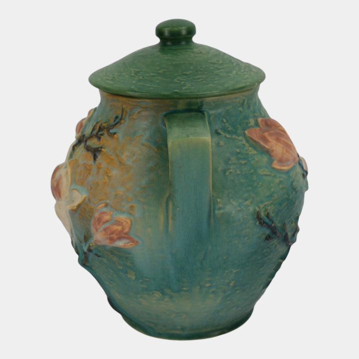 Roseville Magnolia Green 1943 Mid Century Modern Pottery Ceramic Cookie Jar 2-8