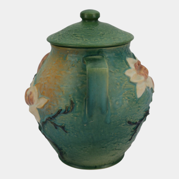 Roseville Magnolia Green 1943 Mid Century Modern Pottery Ceramic Cookie Jar 2-8