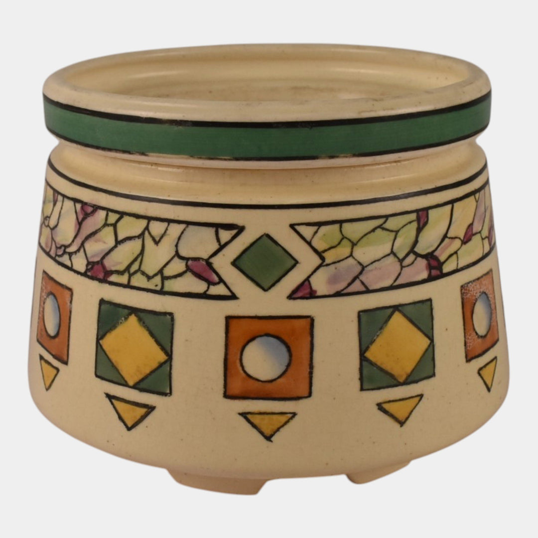 Roseville Persian Creamware 1916 Vintage Art Pottery Planter With Liner