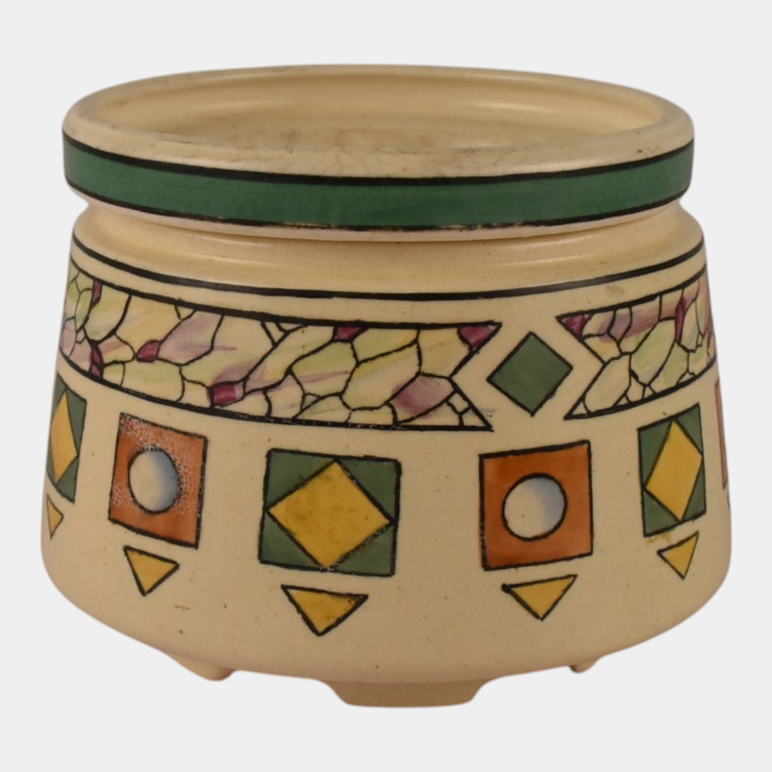 Roseville Persian Creamware 1916 Vintage Art Pottery Planter With Liner
