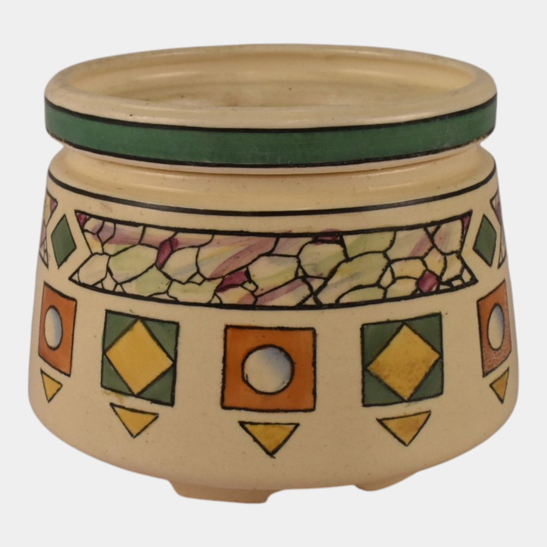 Roseville Persian Creamware 1916 Vintage Art Pottery Planter With Liner
