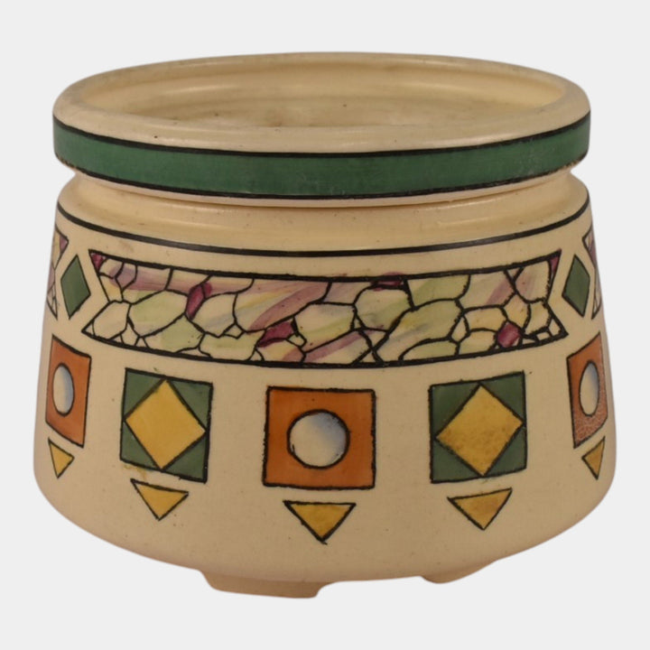 Roseville Persian Creamware 1916 Vintage Art Pottery Planter With Liner