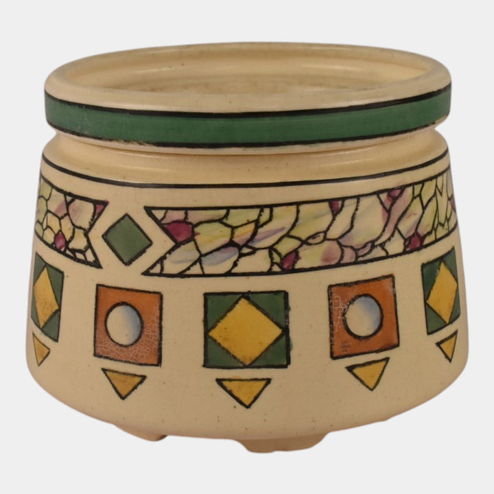 Roseville Persian Creamware 1916 Vintage Art Pottery Planter With Liner