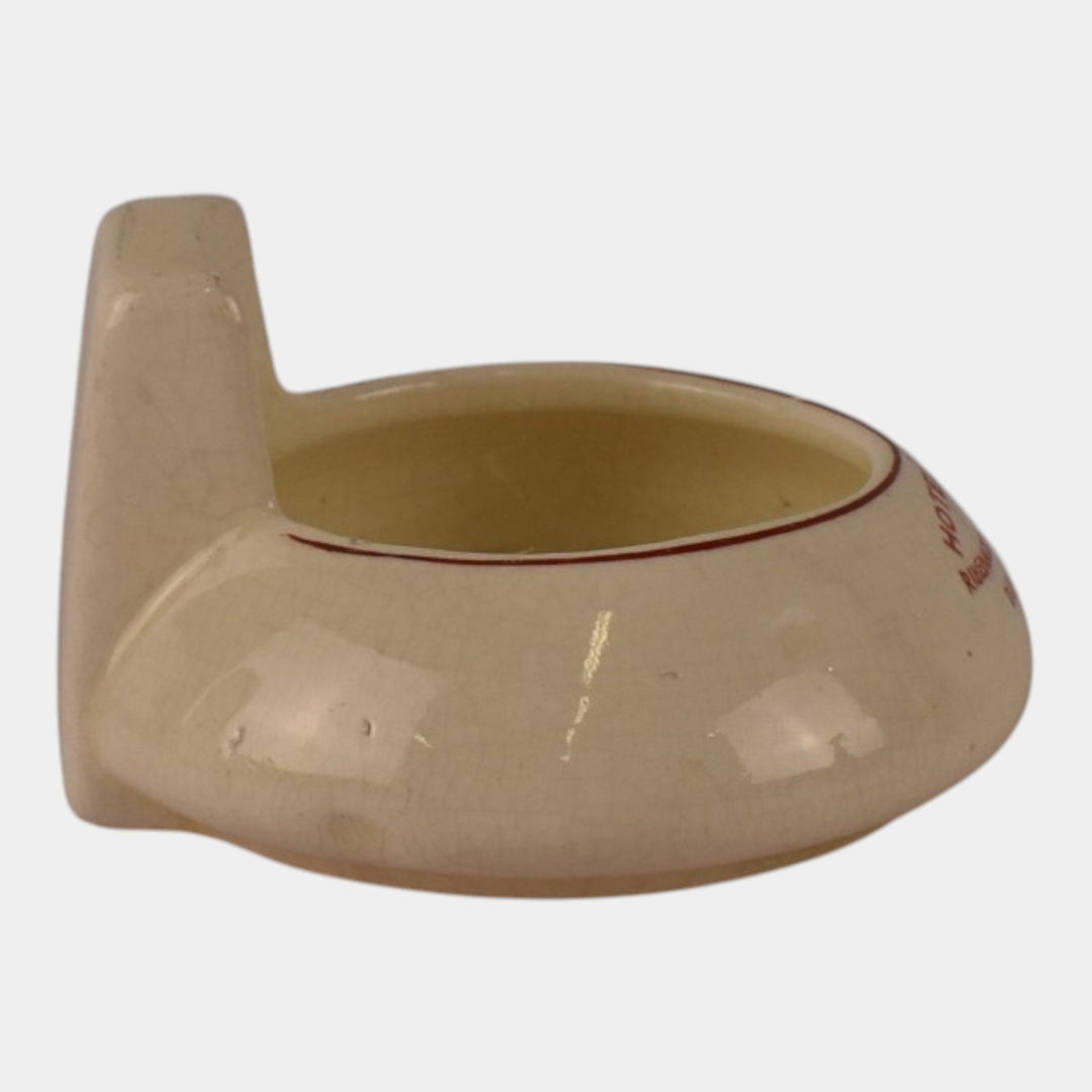 Roseville Creamware 1910 Pottery Hotel Lenox Minnesota Advertising Ashtray
