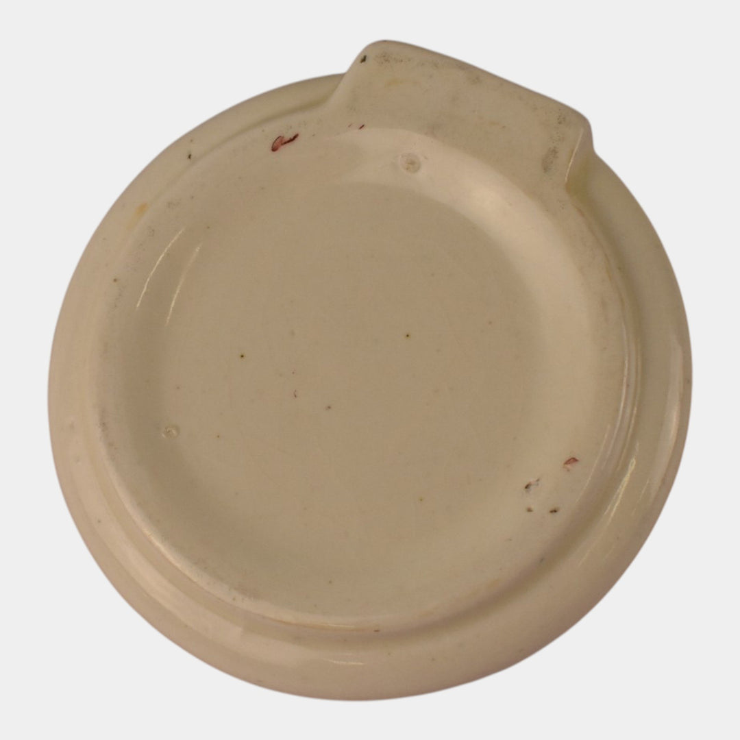 Roseville Creamware 1910 Antique Art Pottery Advertisement Ceramic Ashtray