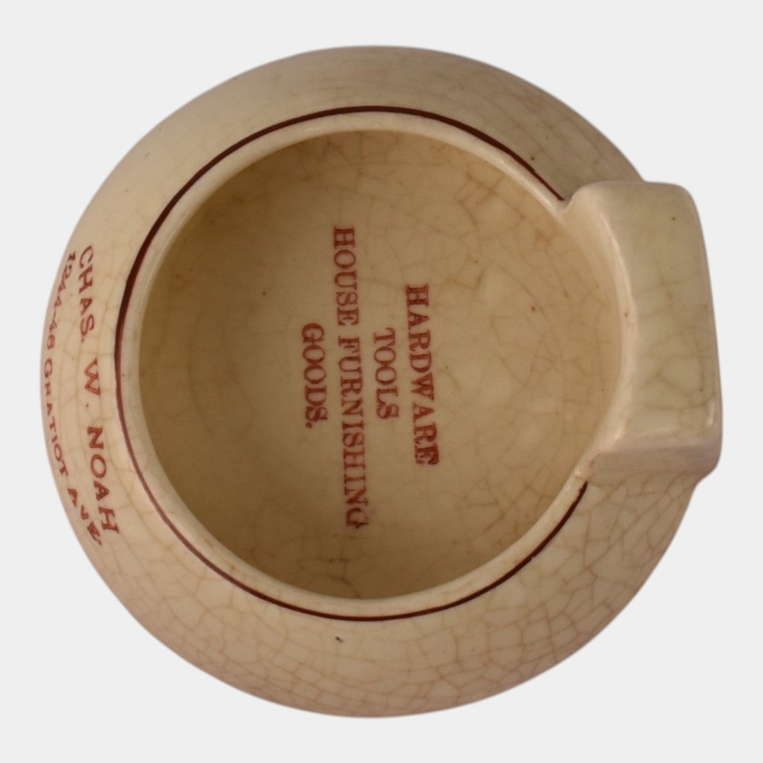 Roseville Creamware 1910 Art Pottery Michigan Advertisement Ceramic Ashtray