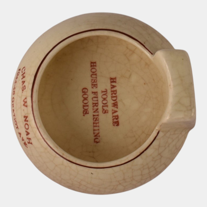 Roseville Creamware 1910 Art Pottery Michigan Advertisement Ceramic Ashtray