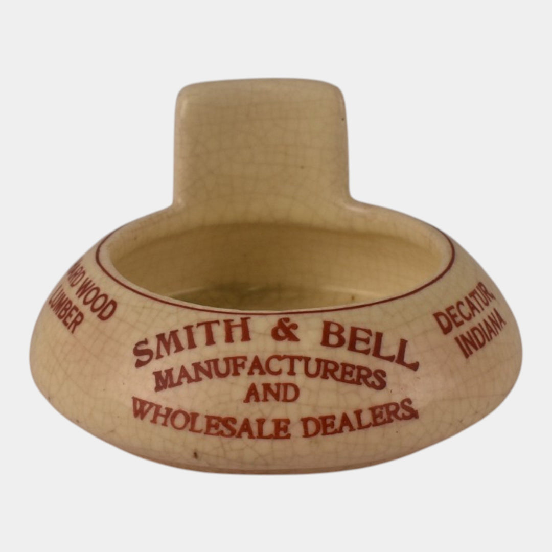 Roseville Creamware 1910 Art Pottery Smith & Bell Advertising Ashtray