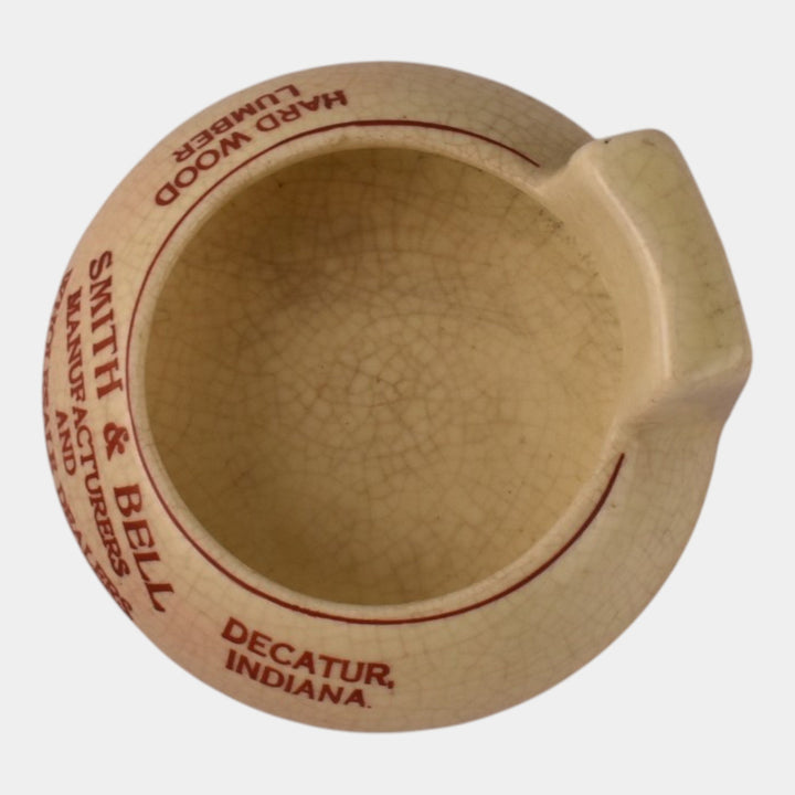 Roseville Creamware 1910 Art Pottery Smith & Bell Advertising Ashtray