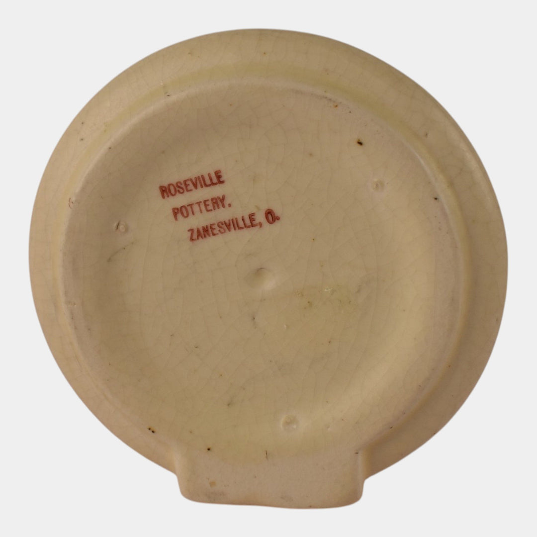 Roseville Creamware 1910 Art Pottery Robt E O'Callaghan Merry XMas Ashtray