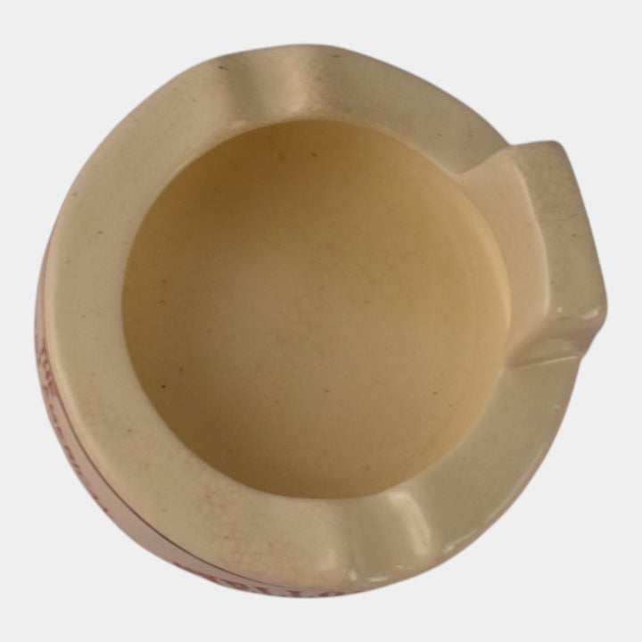 Roseville Creamware 1910 Art Pottery Yellowstone Whiskey Advertising Ashtray