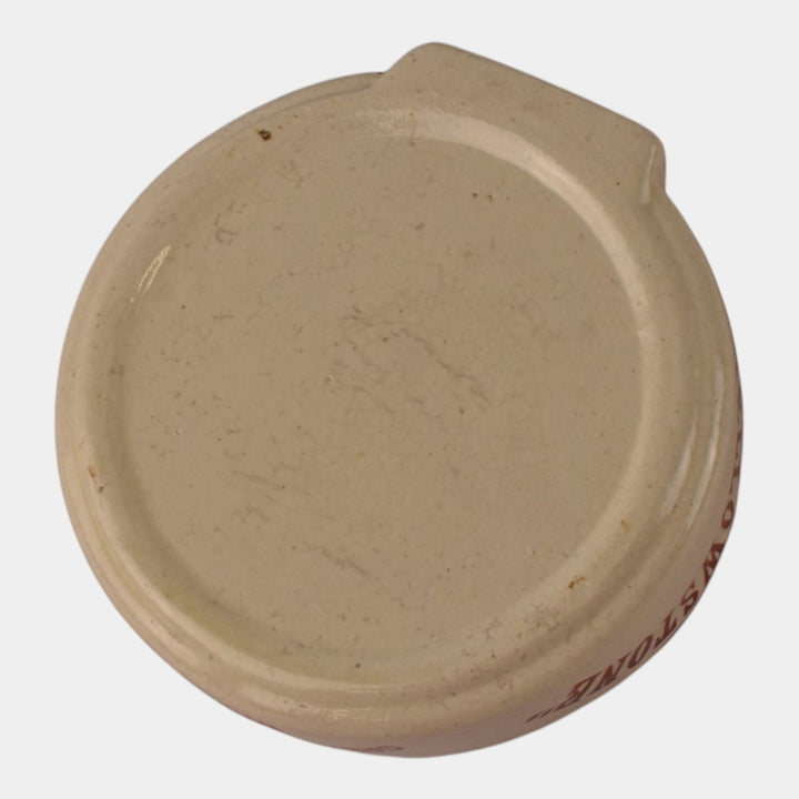 Roseville Creamware 1910 Art Pottery Yellowstone Whiskey Advertising Ashtray