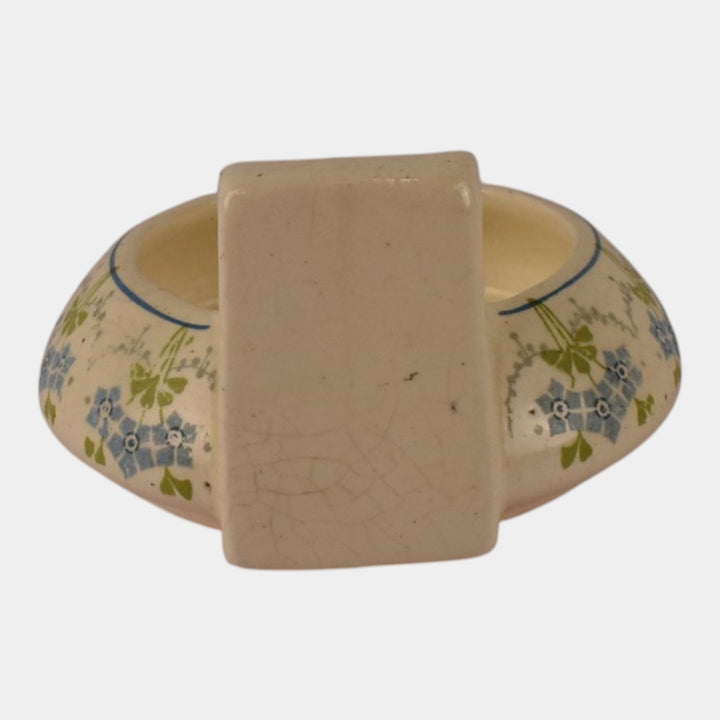 Roseville Creamware 1910 Art Pottery G.W. Ames Insurance Advertising Floral Ashtray