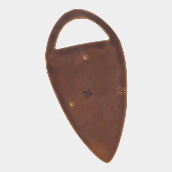 Roseville Florentine Brown 1924 Vintage Art Pottery Ceramic Wall Pocket 1238-8