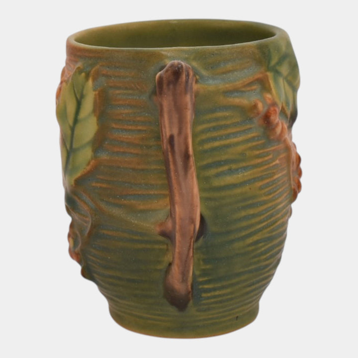 Roseville Bushberry Green 1941 Vintage Art Pottery Ceramic Mug 1-3