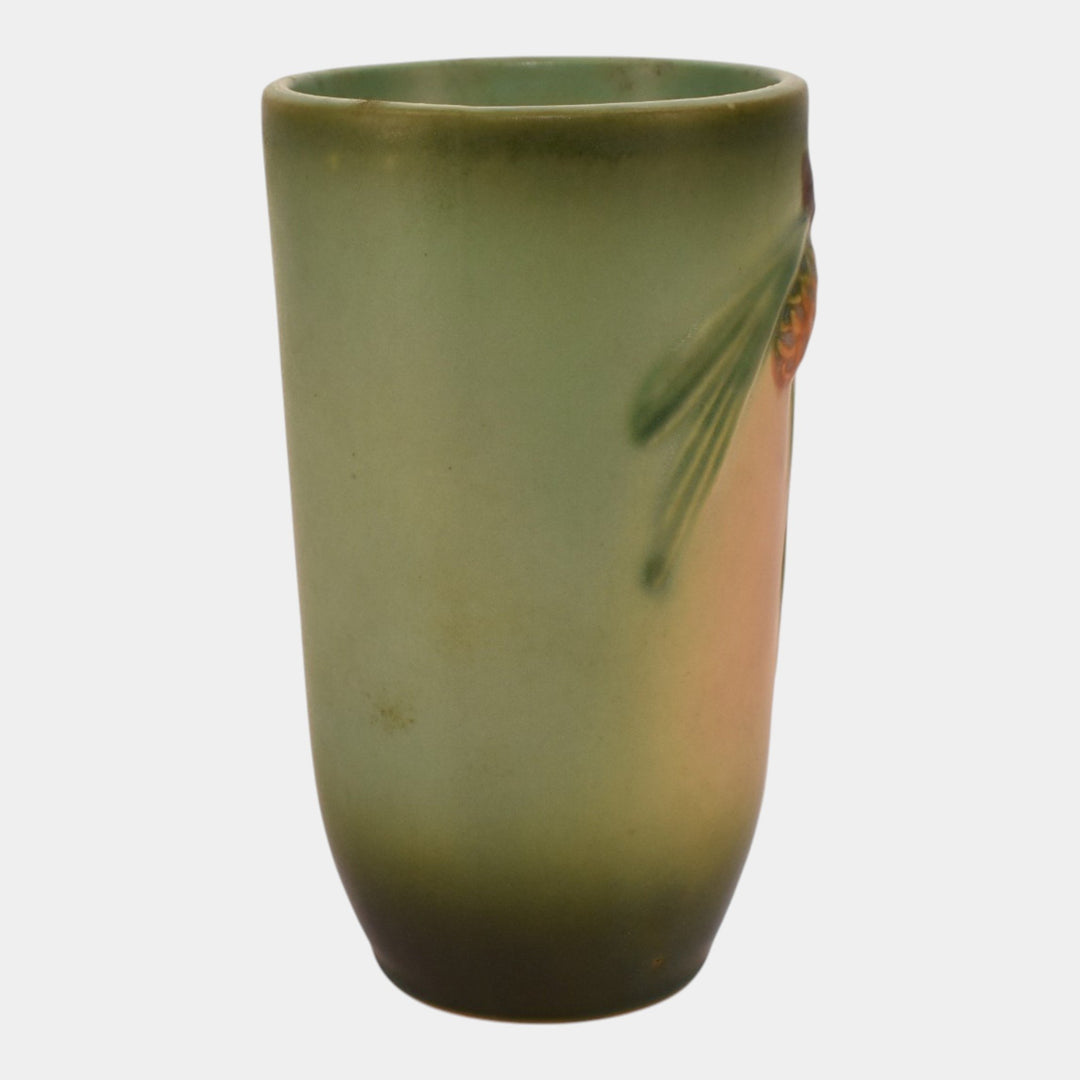 Roseville Pine Cone Green 1940 Vintage Art Pottery Ceramic Tumbler Cup 414