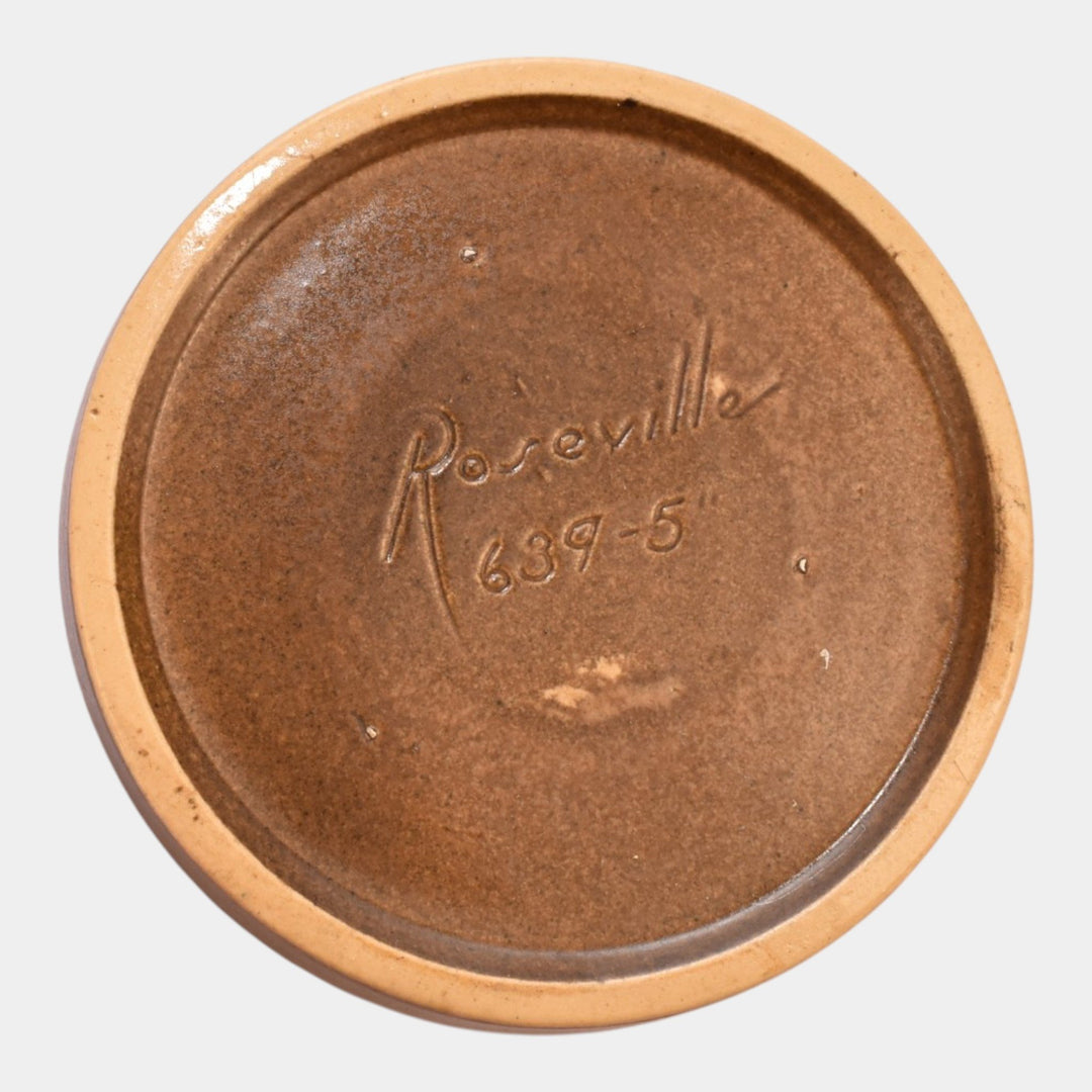 Roseville Thornapple Brown 1937 Vintage Art Pottery Flower Pot Saucer 639-5