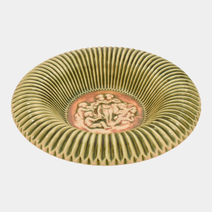 Roseville Donatello 1916 Vintage Art Pottery Ceramic Console Bowl 61-8