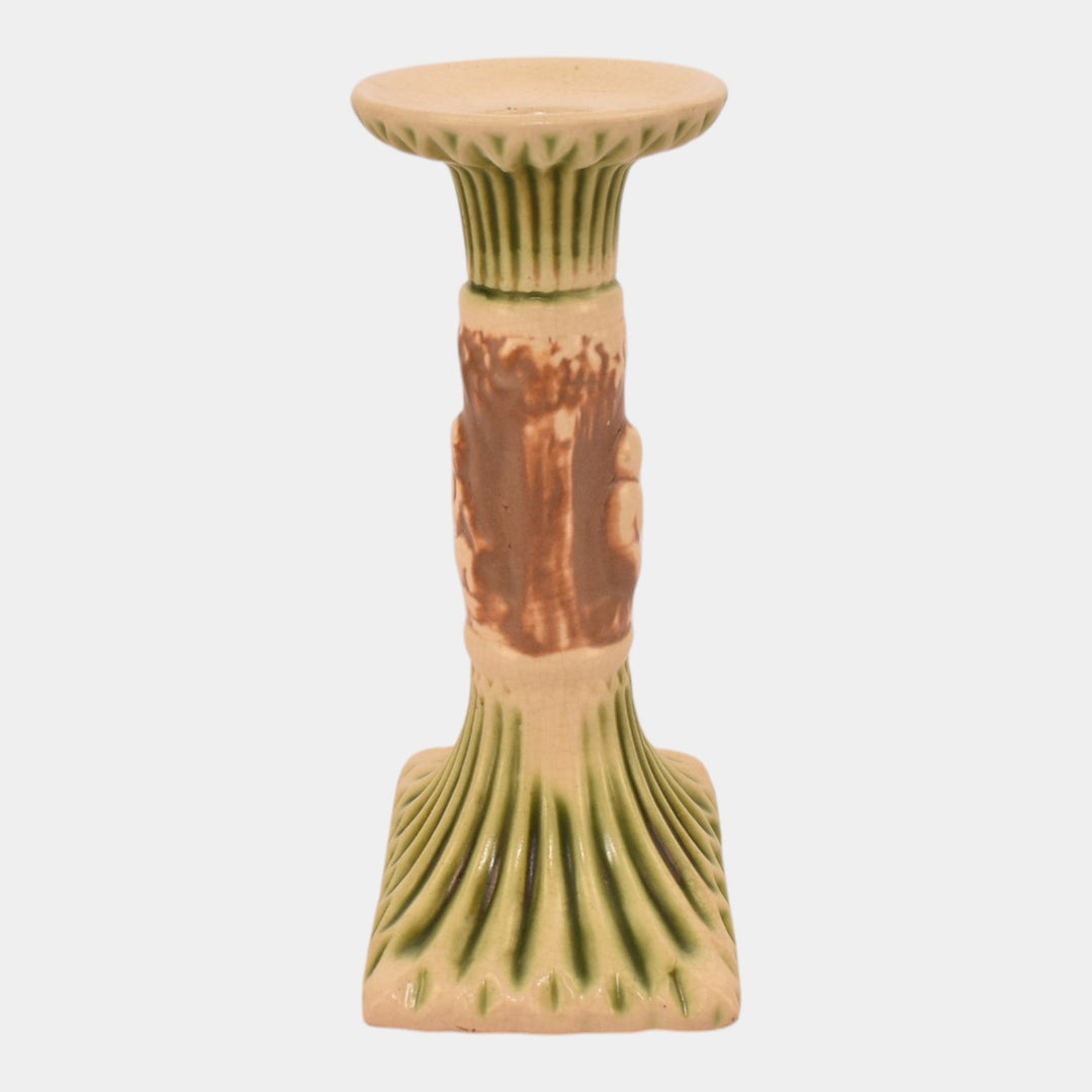 Roseville Donatello 1916 Vintage Art Pottery Chamberstick Candle Holder 1009-6