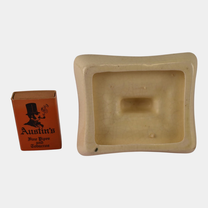 Roseville Creamware 1910 Vintage Pottery Old Faithful Inn Advertising Ashtray