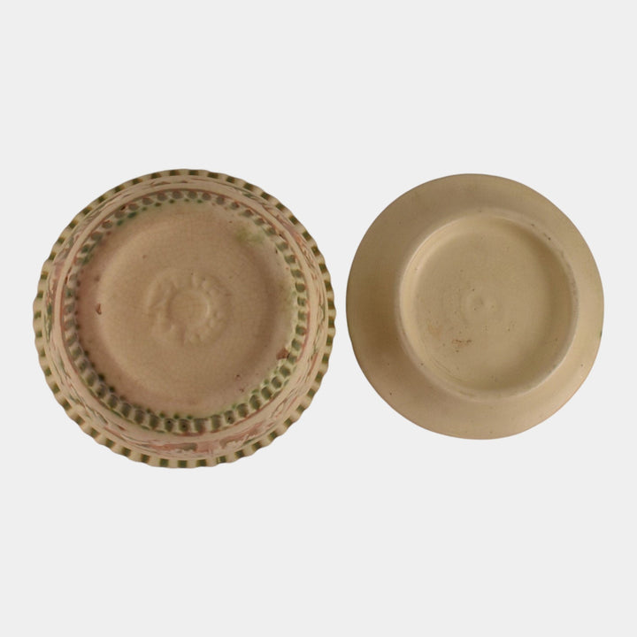 Roseville Donatello 1916 Vintage Art Pottery Flower Pot Saucer Planter 580-5