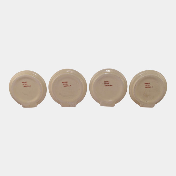 Roseville Creamware 1910 Vintage Pottery K Of P Lodge Advertising Ashtrays