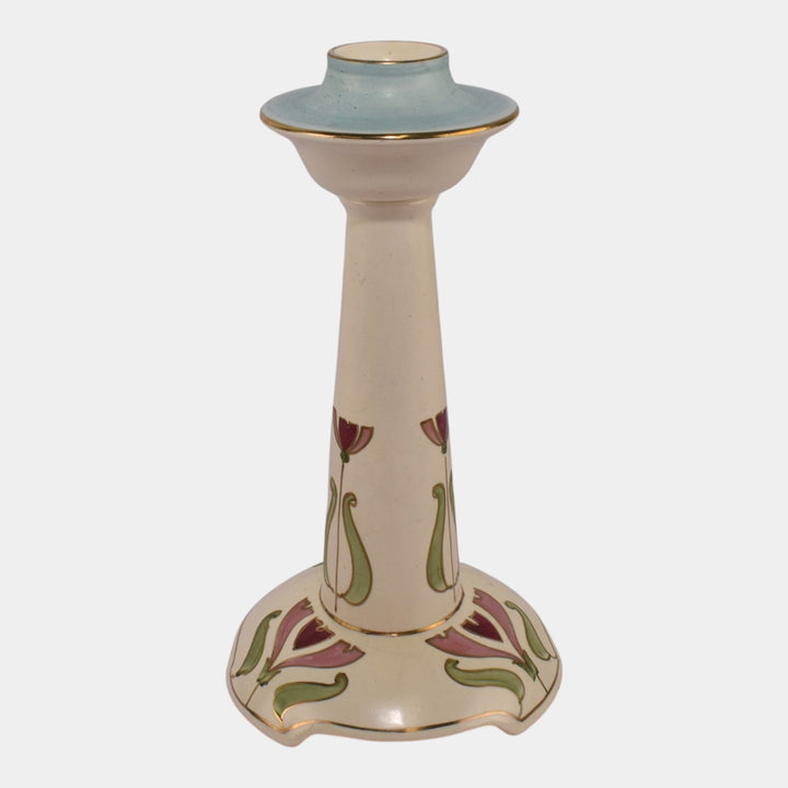 Roseville Creamware Persian 1916 Vintage Pottery Ceramic Footed Candle Holder
