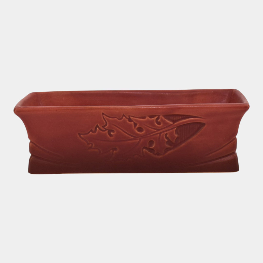 Roseville Silhouette Red 1950 Mid Century Modern Pottery Window Box 768-8
