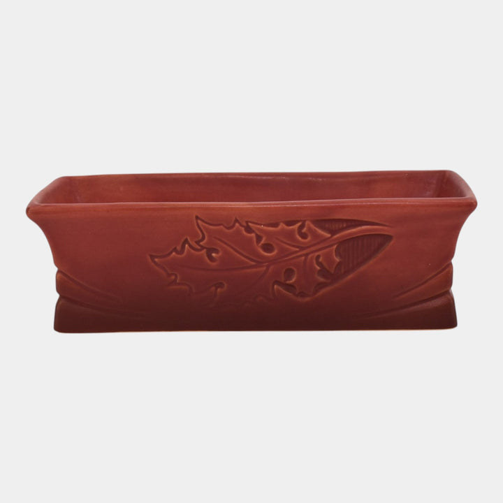 Roseville Silhouette Red 1950 Mid Century Modern Pottery Window Box 768-8